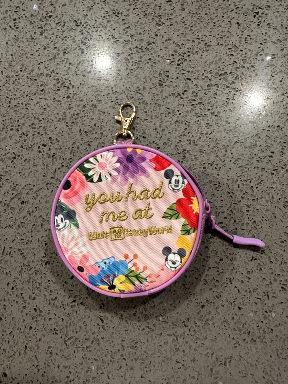Walt Disney World Floral Minnie Coin Pouch - Pink